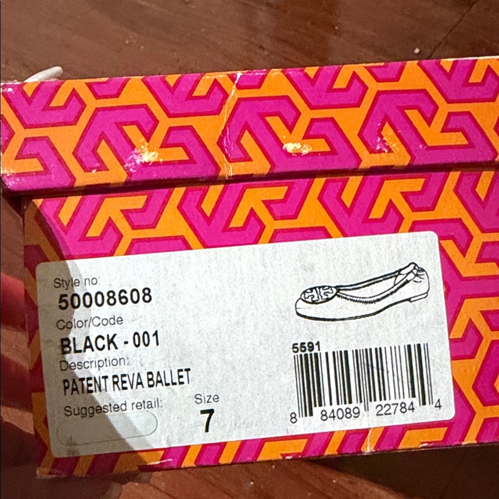 Tory Burch Black Patent Ballet Flats